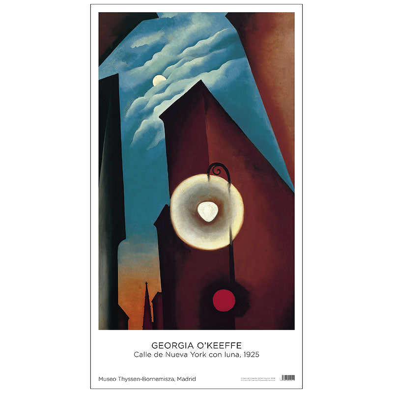IA O'KEEFFE ポスター Póster Georgia O'Keeffe: Calle de Nueva York con luna