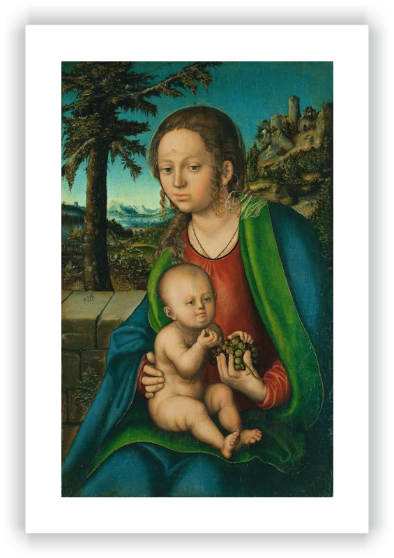 La Virgen y el Niño con un racimo de uvas