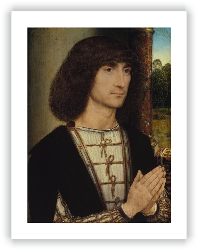 Retrato de un hombre joven orando (anverso)