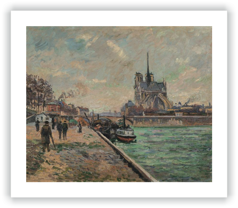 The bridge of the Archbishop's Palace and the apse of Notre-Dame de Paris