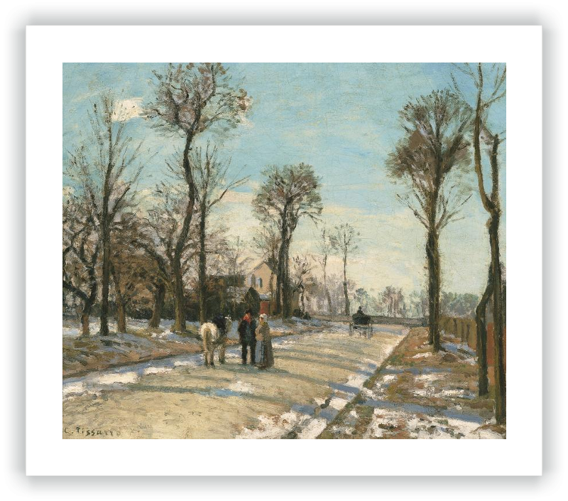 Camino, sol de invierno y nieve