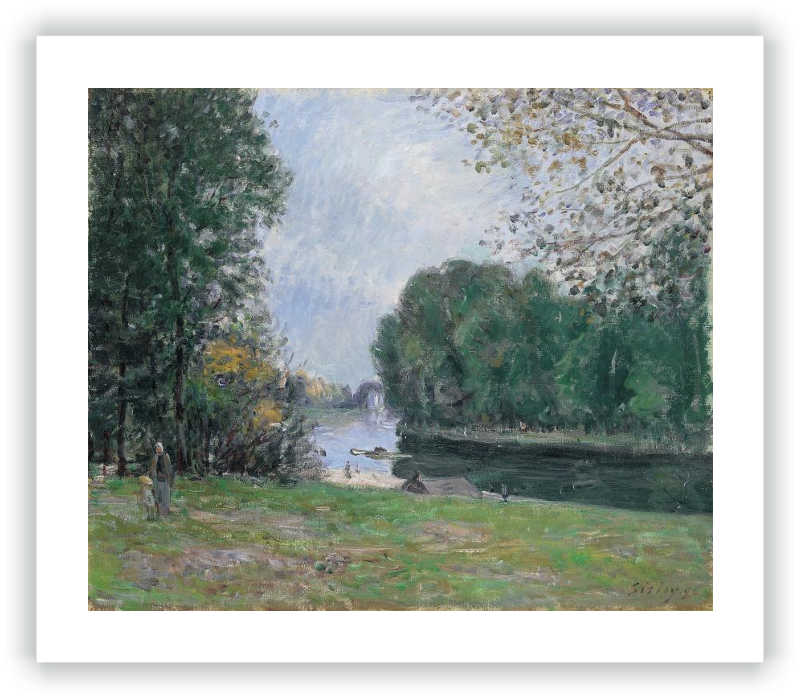 Meandro en el río Loing. Verano