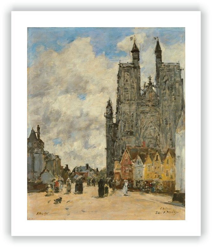 La plaza de la Iglesia de Saint Vulfran en Abbeville