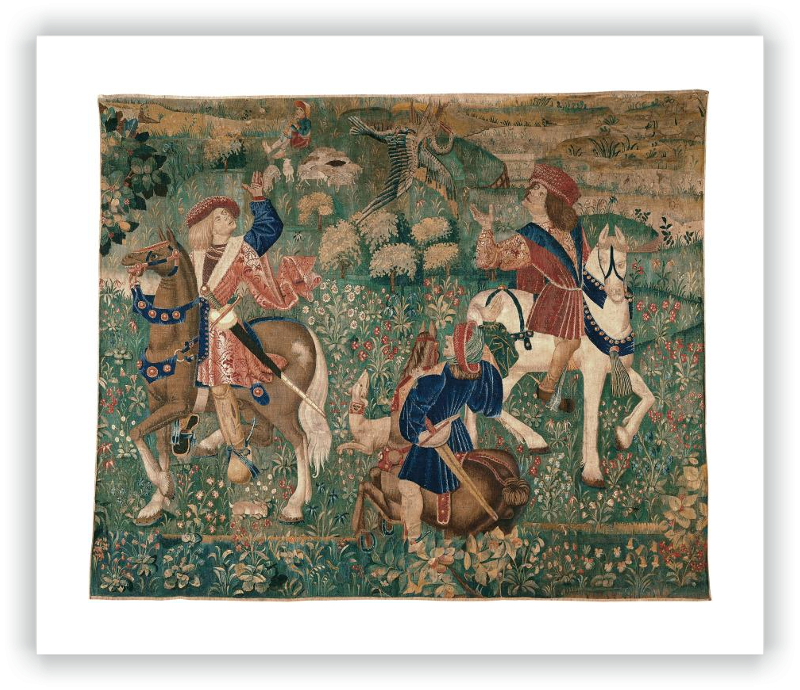 Escena de cetrería