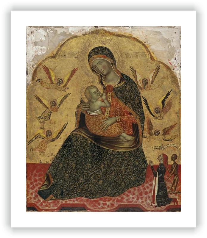 Virgen de la Humildad con ángeles y un Donante