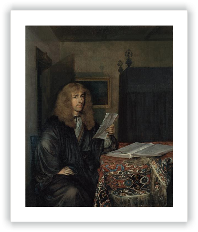 Retrato de un hombre leyendo un documento