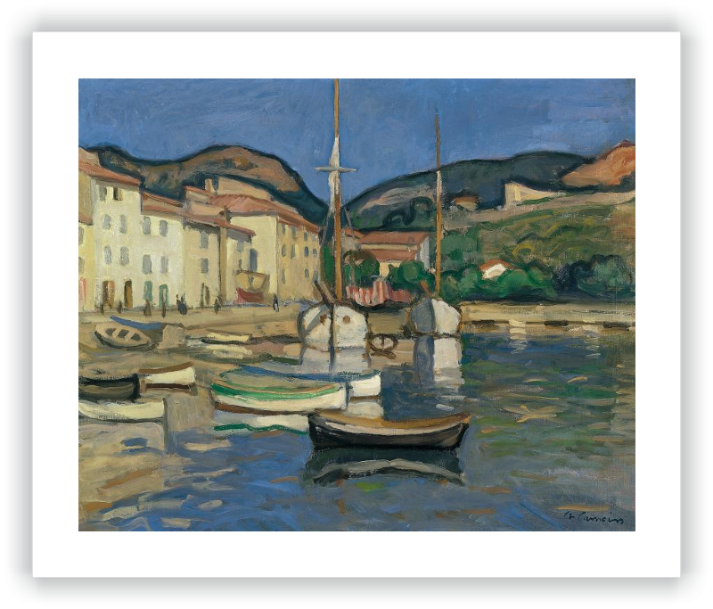 Port of Cassis with two tartanes