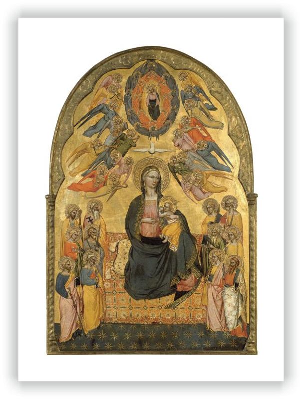 La Virgen de la Humildad con el Padre Eterno, el Espíritu Santo y los doce apóstoles