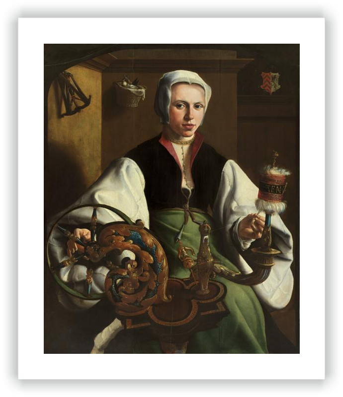 Retrato de una dama hilando