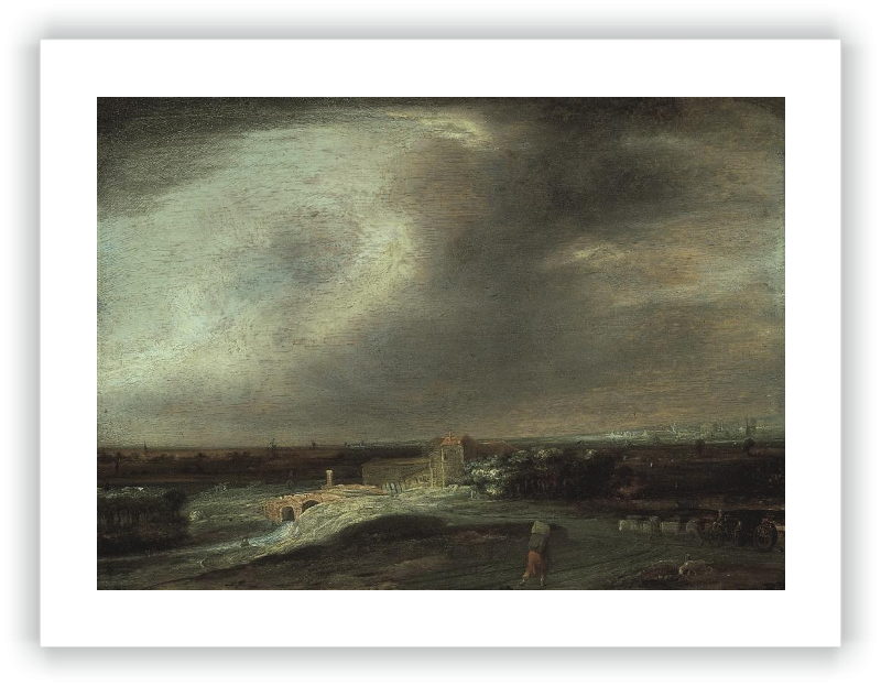 Landscape with distant city