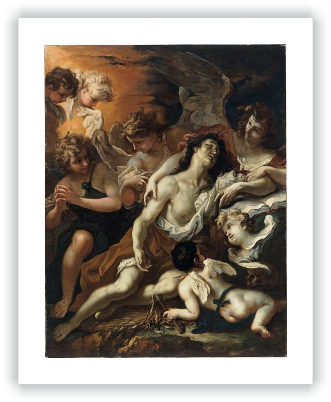 Mary Magdalene comforted by angels