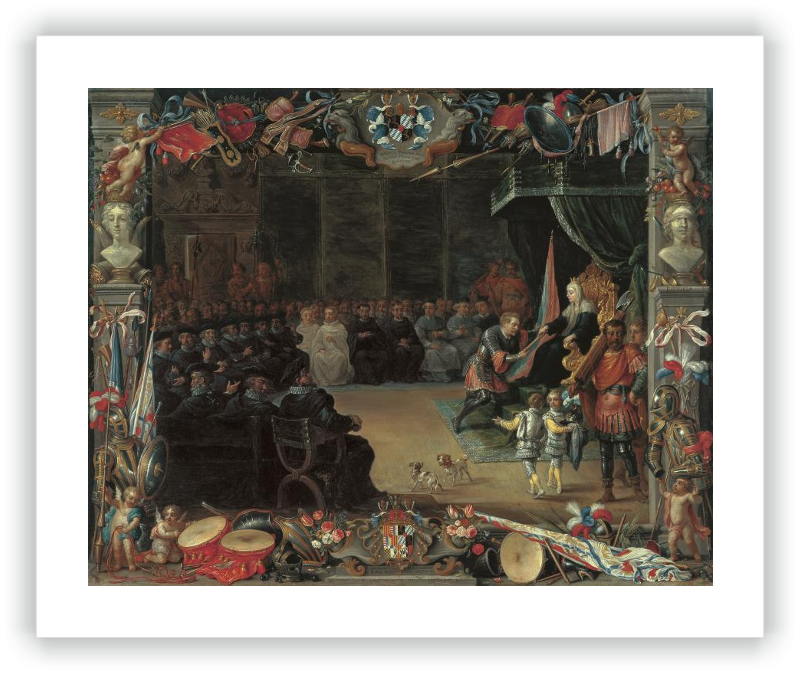 La entrega del bastón de Capitán General a Antonio de Moncada