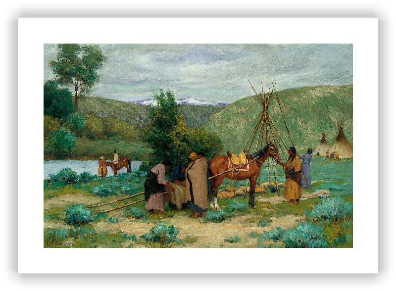 Montando el campamento, Little Big Horn, Montana