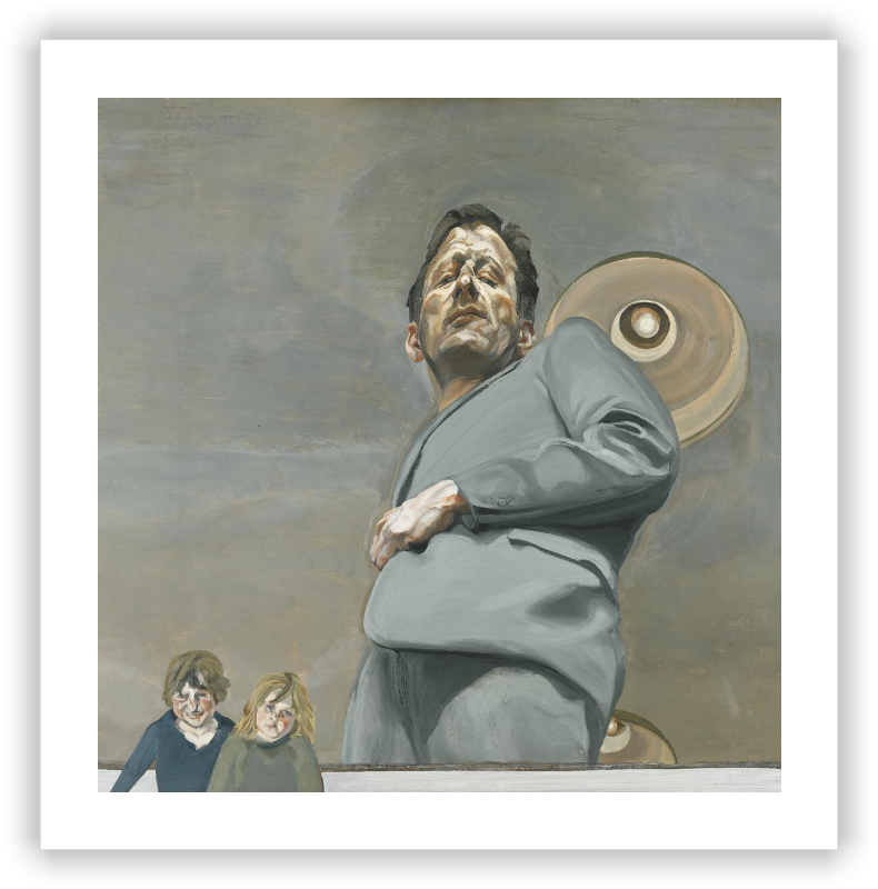 Reflejo con dos niños (Autorretrato)