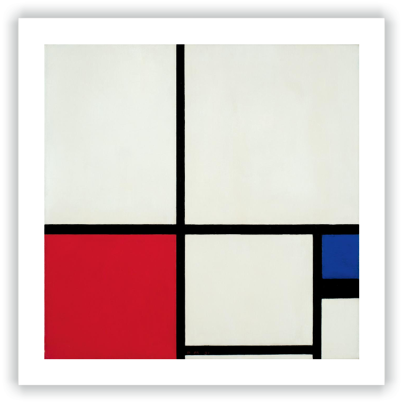 Composición de colores / Composición nº I con rojo y azul