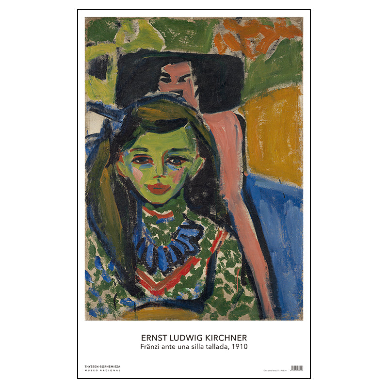 Kirchner poster: Fränzi in front of a carved chair