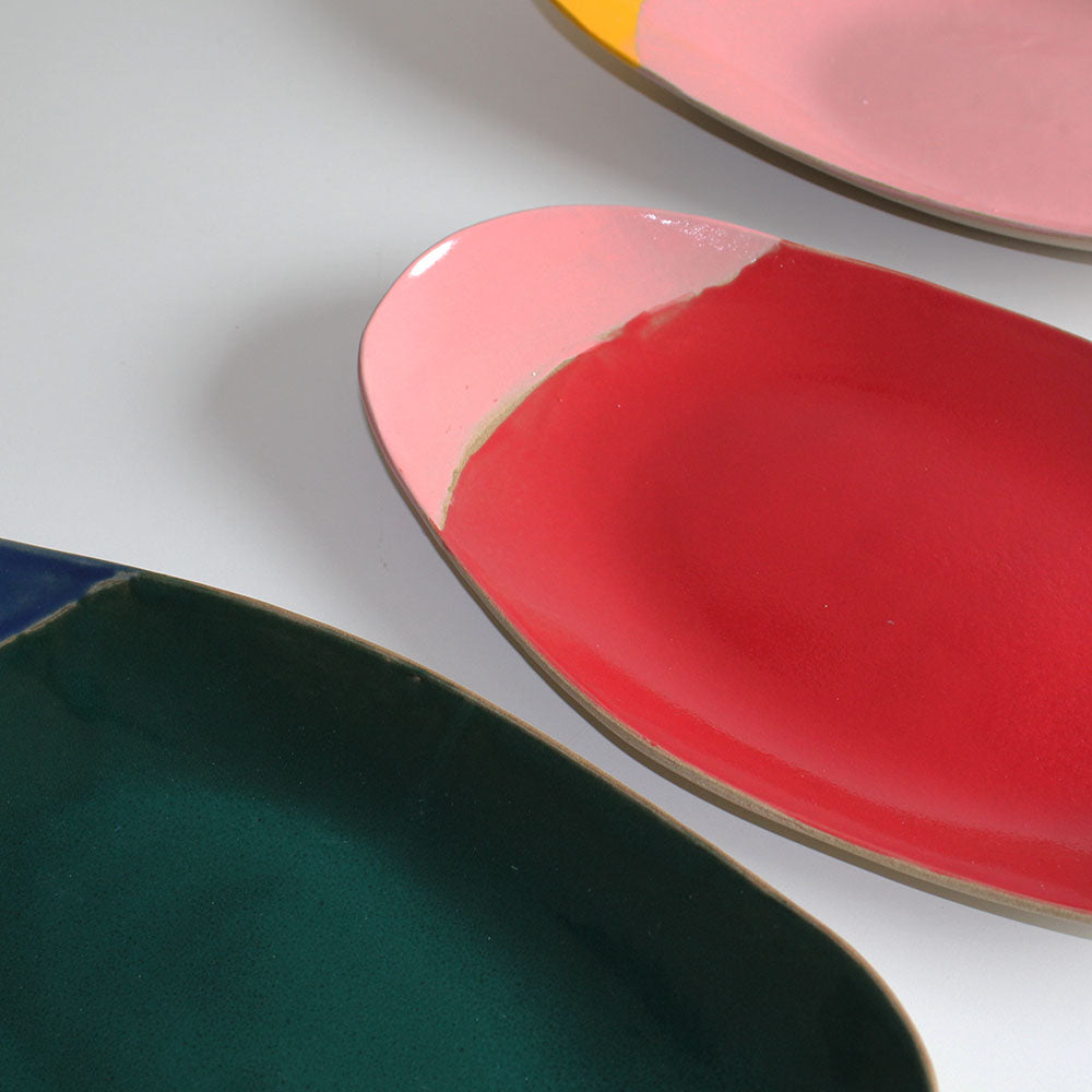 
                  
                    Delaunay red stoneware tray. 37cm
                  
                