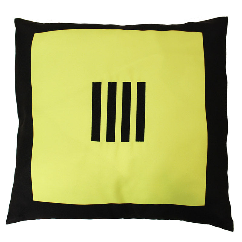 Black and yellow cushion cover Peter Halley
