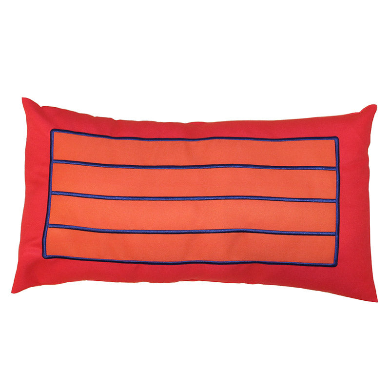 Red and blue cushion cover Peter Halley