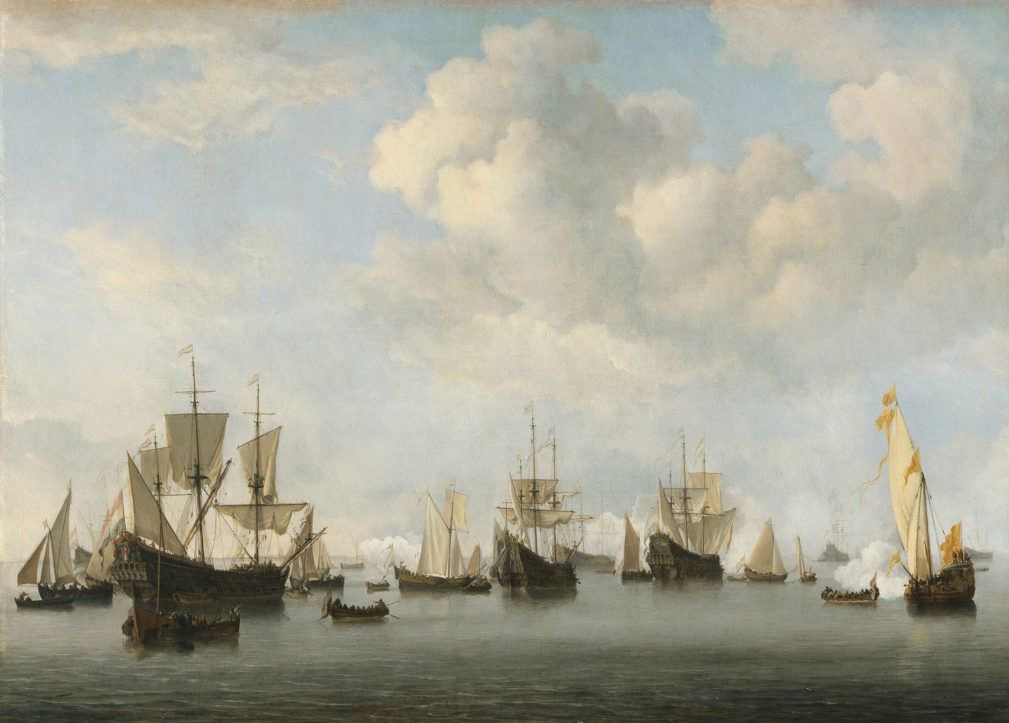 Willem van de Velde II: La flota holandesa en Goere, c. 1672-1673