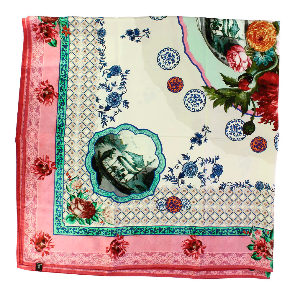 Pañuelo de seda diseño Memoria colonial