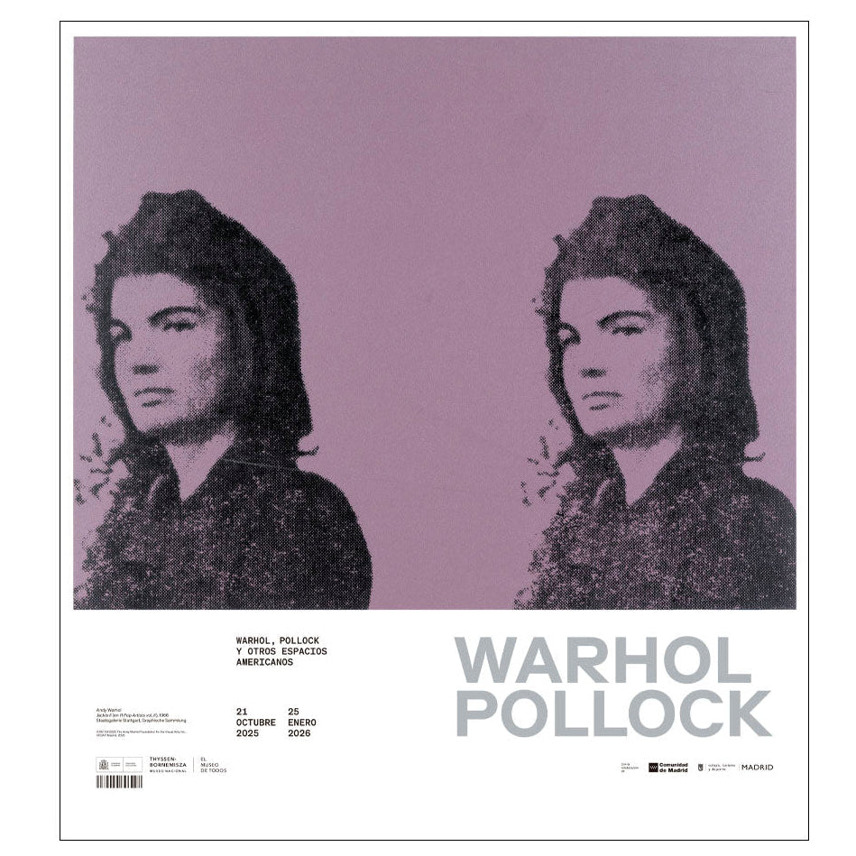 Poster Jackie II exposición Warhol Pollock