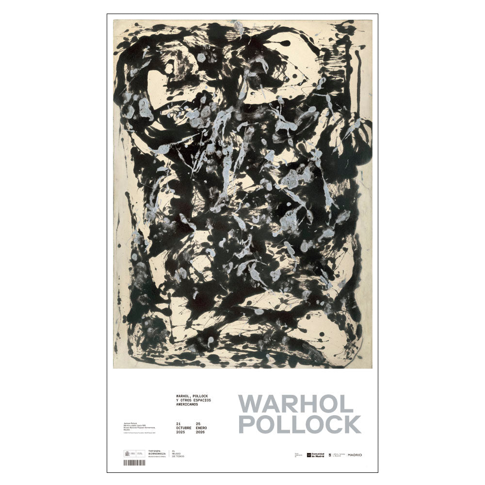 Poster Marrón y plata Warhol Pollock