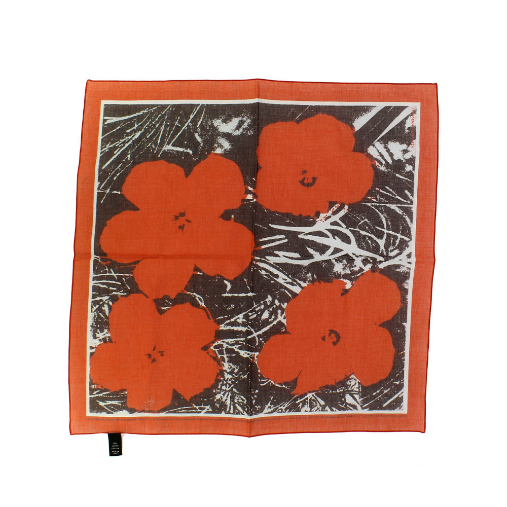 Pañuelo diseño flores Warhol - Pollock.
