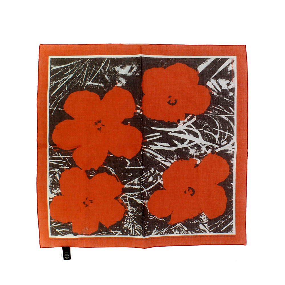 Warhol-Pollock flower design scarf.