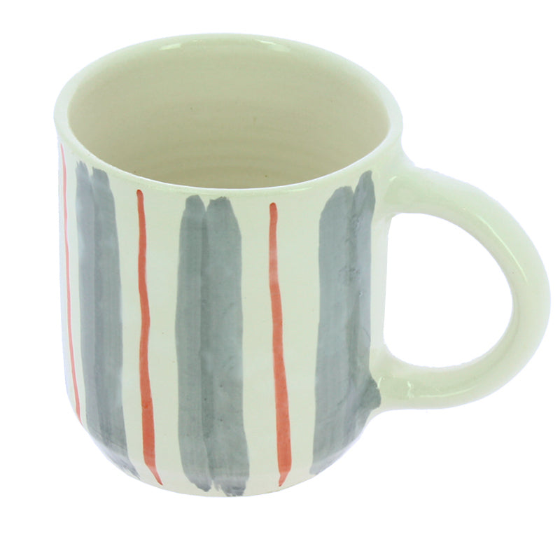 Colonial blue and red ceramic mug