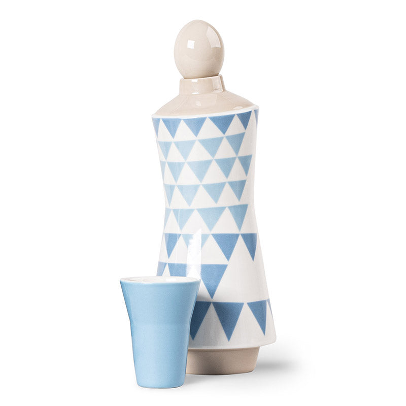 Mujer I: Botella y vaso azul Delaunay x Lladró