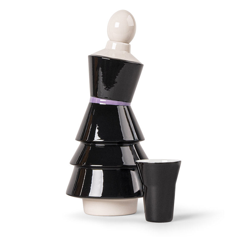 Mujer III: Botella y vaso de porcelana Delaunay x Lladró