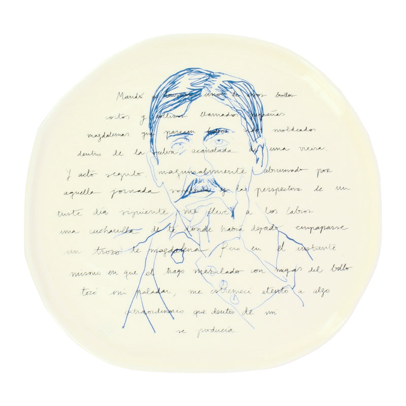 Plato porcelana ilustración Proust