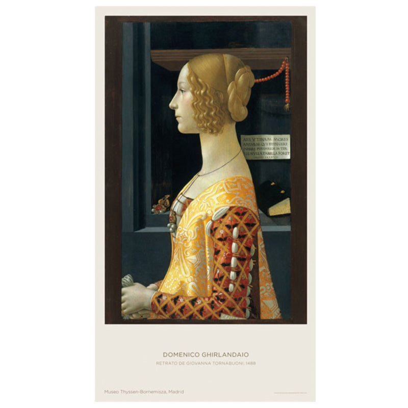 Póster Domenico Ghirlandaio: Retrato de Giovanna Tornabuoni