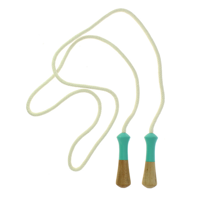 Blue wooden jump rope