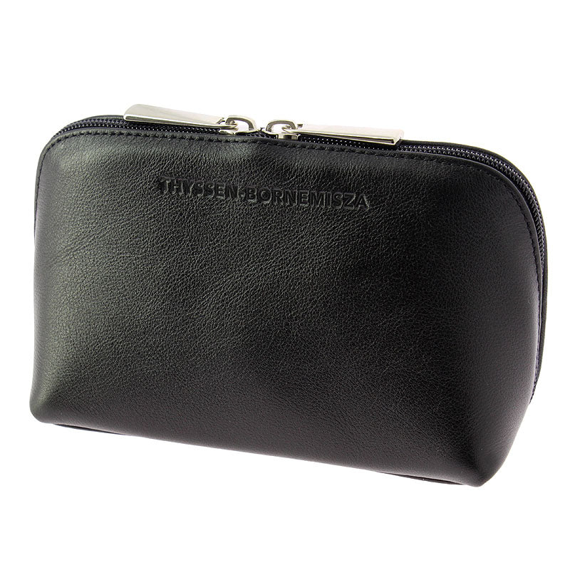 Black leather toiletry bag Thyssen-Bornemisza National Museum