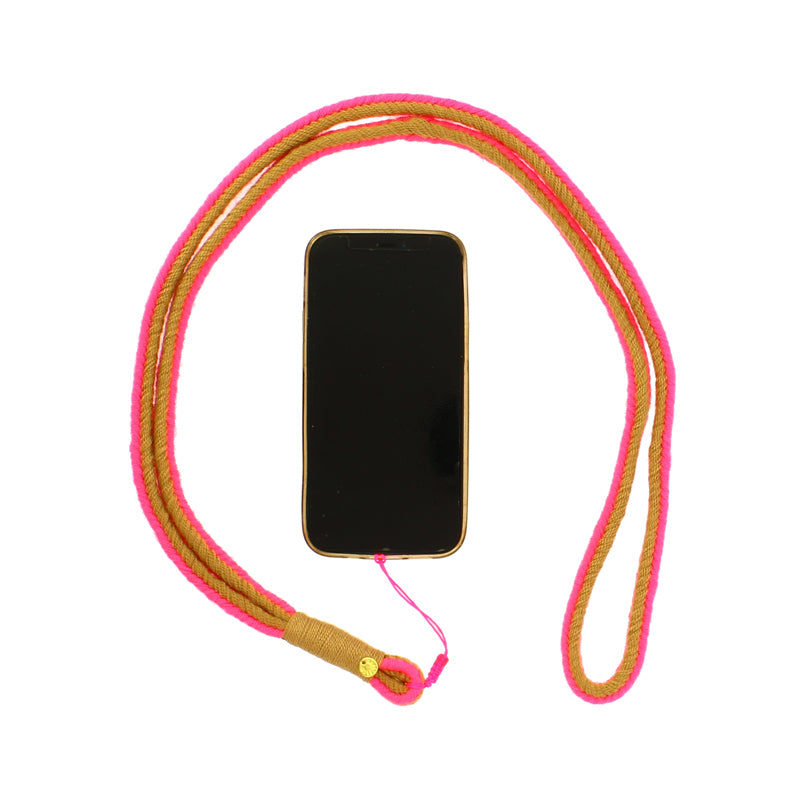 Pink/tan mobile phone holder