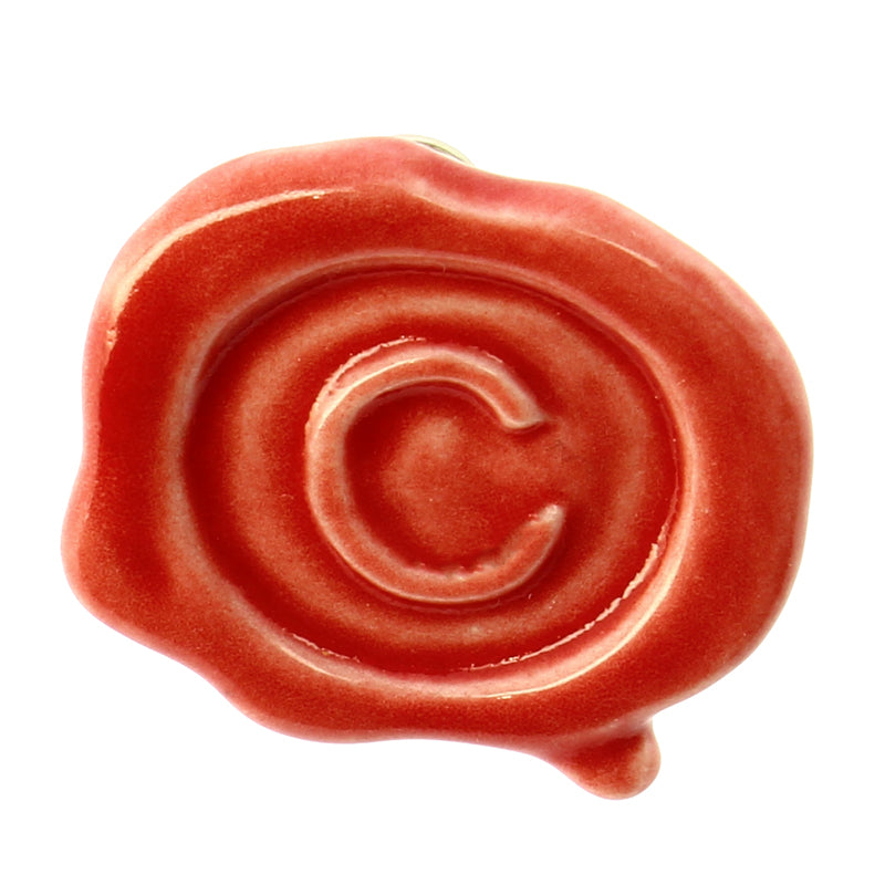 Hyperreal letter C stamp pin