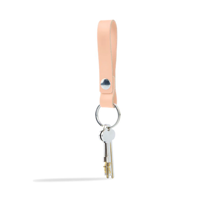 Llavero de piel reciclada rosa MNTB