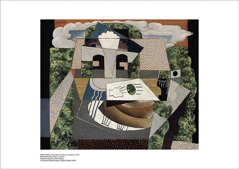 FineArt paper reproduction Still life in a landscape