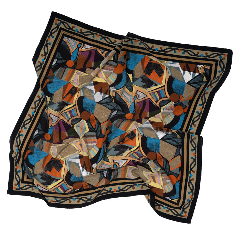 Pañuelo de seda 90 x 90 Paul Klee x Federico Antelo