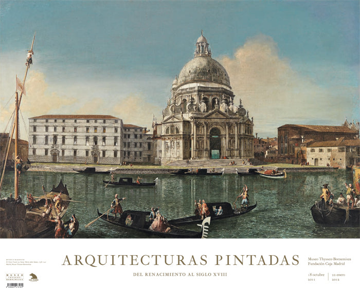 Póster Michele Marieschi Exposición Arquitecturas Pintadas: El Gran Canal con Santa Maria della Salute