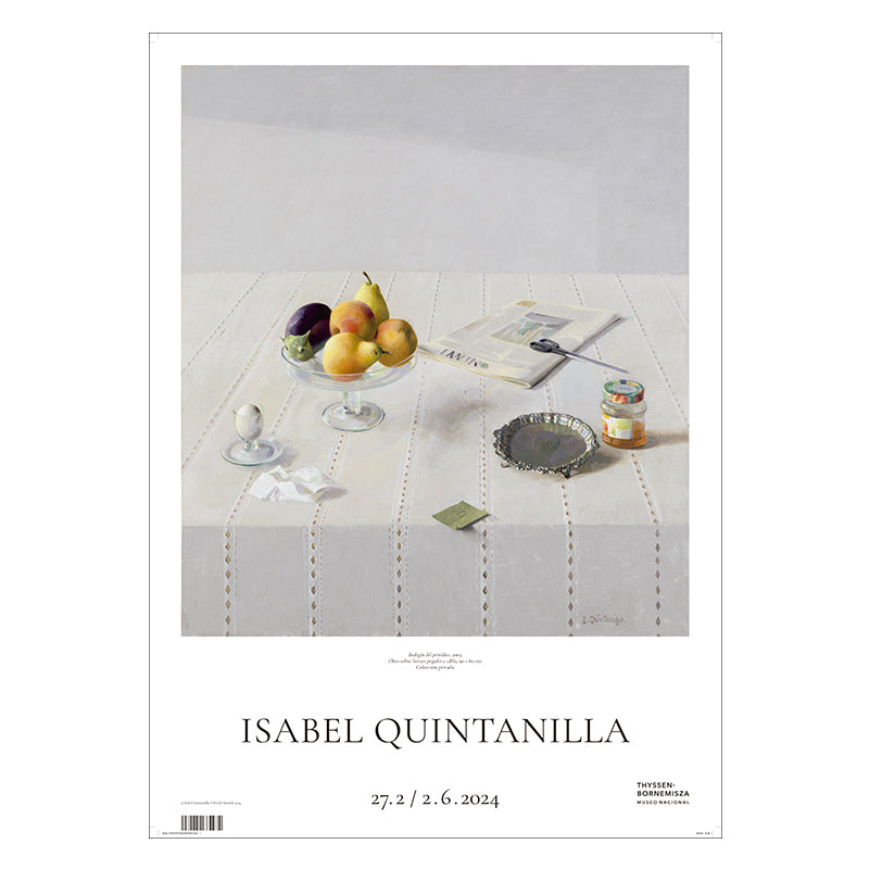 Poster Isabel Quintanilla: Still Life of the Newspaper