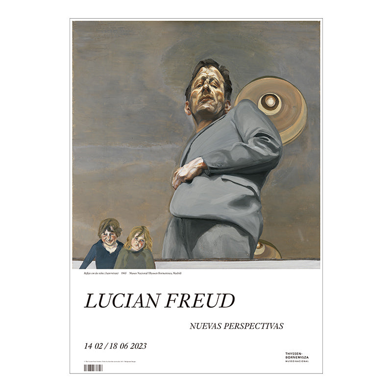 Poster Reflection with two children (Self-portrait) Lucian Freud