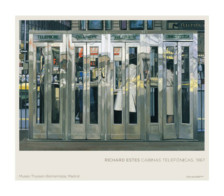 Póster Richard Estes: Cabinas telefónicas