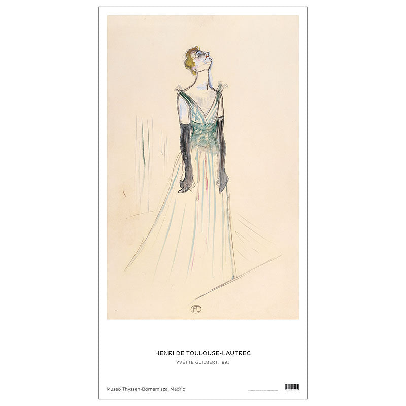 Yvette Guilbert poster by Toulouse-Lautrec.