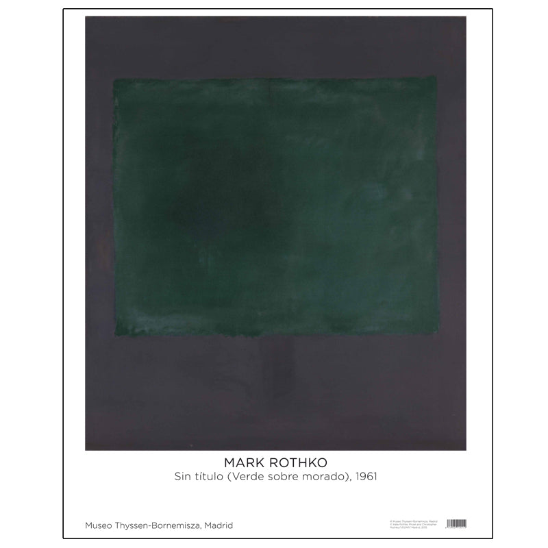 Póster Rothko: Sin titulo (Verde sobre Morado)