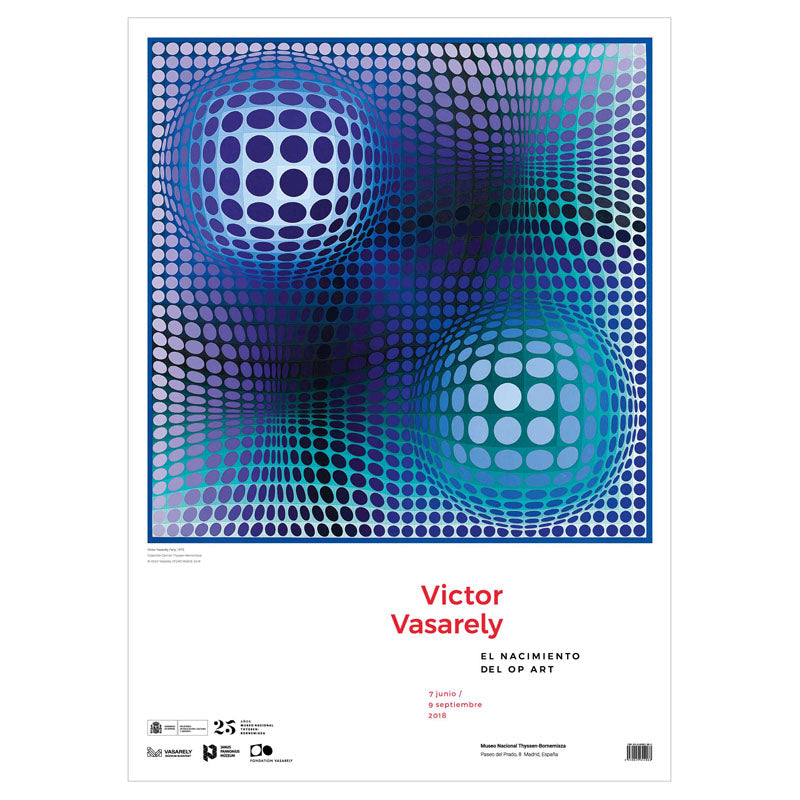 Poster exposición temporal Victor Vasarely. El nacimiento del Op Art