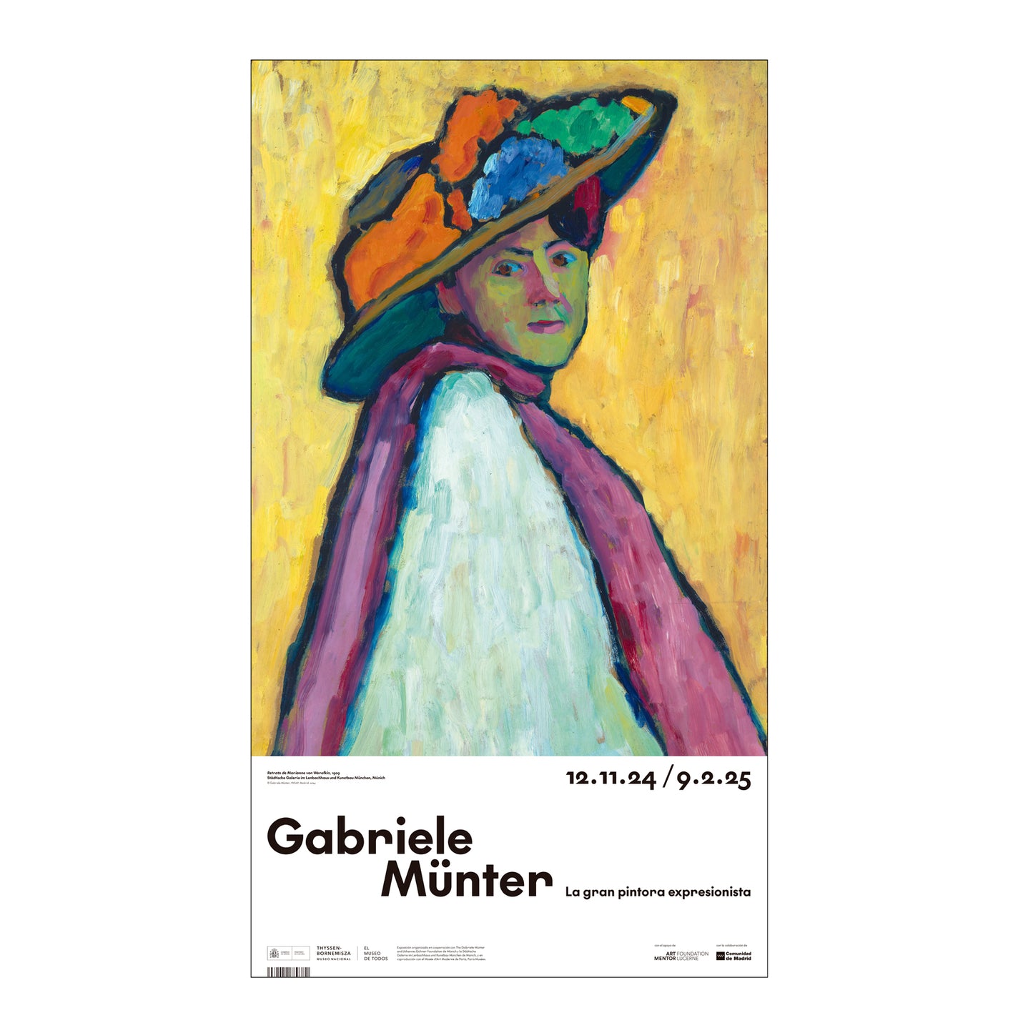 Poster Retrato de Marianne Von Werefkin exp. Münter