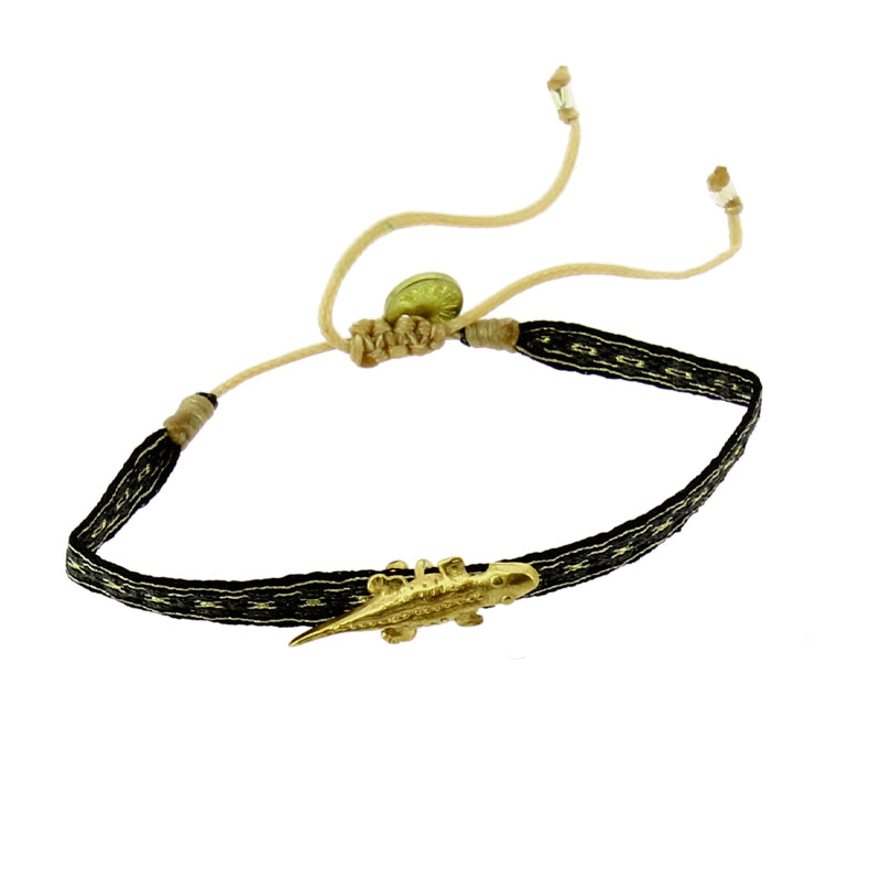 Pulsera textil cocodrilo Terrafilia